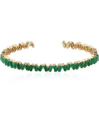 Artisan - Emerald Zigzag Cuff Bracelet - Lyst