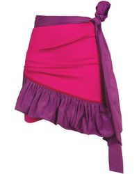 Tia Dorraine - Ruffles Please Pink Asymmetric Mini Skirt - Lyst