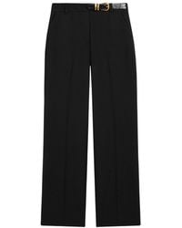 Nocturne - Belted Straight-Leg Trousers - Lyst