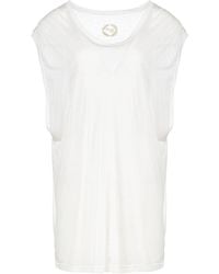 Conquista - Neutrals Semi Sheer Organic Linen Blend Sleeveless Top - Lyst