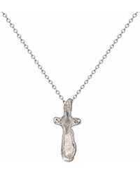 De Roms - The Covenant Molten Cross Necklace - Lyst