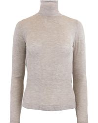 Theo the Label - Nomia Sheer Knit Turtleneck - Lyst