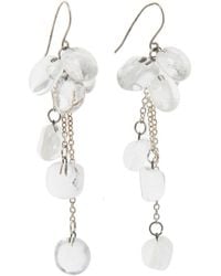 Laura Daili - Neutrals Whispers Of Rain – Long Cluster Earrings - Lyst