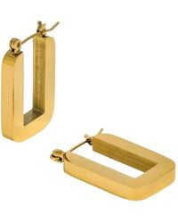 ADIBA - The U Plated Stainless Steel Hoop Earrings - Lyst