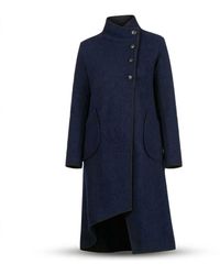 Nikka Place - Boiled Wool Winter Cardigan Coat With Buttons And Pockets - Lyst
