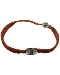Ebru Jewelry - Sterling Evil Eye Charm Rope Hope Bracelet - Lyst