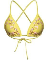 Jessie Zhao New York - Garden Reversible Triangle Bikini Top - Lyst