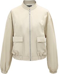 Smart and Joy - Neutrals Minimlalist Short Bomber Jacket - Lyst