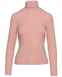 Conquista - Salmon Turtle Neck Top By In Sustainable Fabric - Lyst