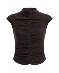 AGGI by HALEWSKI - Rita Dark Chocolate Blouse - Lyst