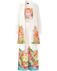 Richa Sharma - Handcrafted Luxury Linen Summer Three-Piece Set - Lyst