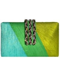 Simitri - Key Lime Braided Fringe Clutch - Lyst
