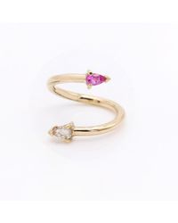 Gabriella Alicia - And Sapphire Toi Et Moi Wrap Ring - Lyst