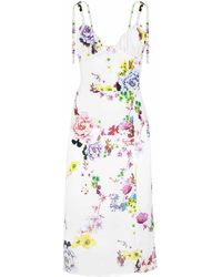 blonde gone rogue - Flower Power Midi Dress With Slit, Upcycled Viscose - Lyst