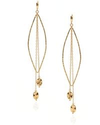 Jaredjamin - Gia Hammered Marquise Chain Drop Earrings - Lyst