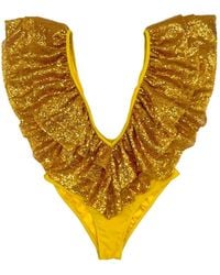 Julia Clancey - Victory Sequin Swim Body - Lyst