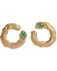 Claire Hill Designs - Emerald Asymmetric Branch Earrings - Lyst