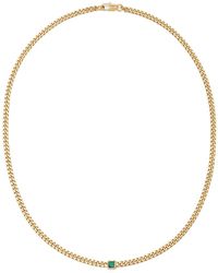 Potoska - Pea Malachite Stone Curb Chain Short Necklace - Lyst