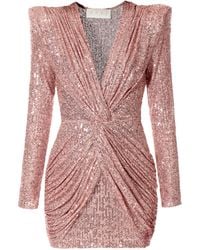AGGI by HALEWSKI - Jennifer Rose Cloud Mini Sequin Dress - Lyst