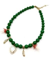 Achala Handcrafted - Mushroom & Heart Pendant Necklace - Lyst