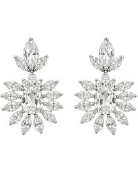 Maison De Gala - Crystal Sunburst Cluster Earrings - Lyst