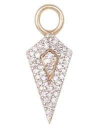 Zohreh - Diamond Rhombus Earring Charm 9K - Lyst