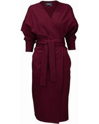 Nola - Kimonodress Burgundy - Lyst