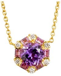 Juvetti - Melba Necklace Set With Sapphire, Sapphire & Diamond - Lyst