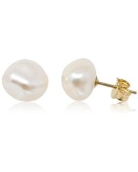 Kiri & Belle - Dot Keshi Pearl Filled Stud Earrings - Lyst