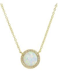 KAMARIA - Beacon Opal Circle Necklace With Crystals - Lyst