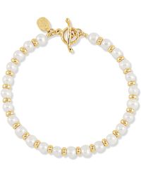 Dower & Hall - Timeless Pearl Halo Bracelet - Lyst