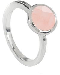 Neola Estella Sterling Silver Ring Rose Quartz - Multicolour