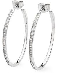 Lucy Quartermaine - Solid Sterling Skinny Drip Large Hoops - Lyst