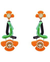 Gissa Bicalho - Acrylic Handmade Earring L Wild Flower Living Coral - Lyst
