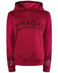 Miracles Manifester - Positive Affirmation Hoodie With Rhinestone Design - Lyst