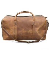 Touri - Genuine Leather Holdall Luggage Bag - Lyst
