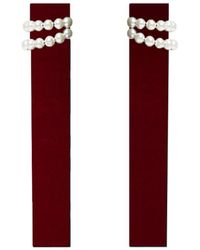 Nur Karaata - Eternal Pearl Burgundy Gloves - Lyst