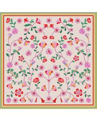 Jessie Zhao New York - Neutrals Limoncello Jardin Double Sided Silk Scarf - Lyst