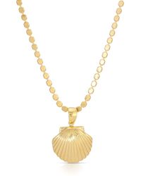Glamrocks Jewelry - Venus Shell Locket On Coin Chain - Lyst