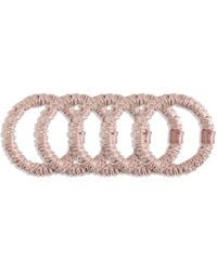 6Fiftytwo® - Neutrals Pure Mulberry Slim Silk Scrunchies - Lyst