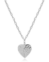 BY EDA DOGAN - Engravable Heart Locket Aegis Chain Necklace - Lyst