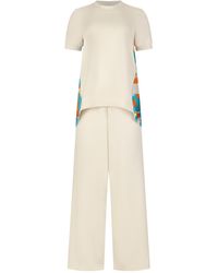 Clothes by Locker Room - Patterned-Back Puff-Sleeve Co-Ord Set - Lyst