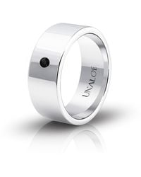 Unaloe - Sterling Wide Band Ring With Stone – Bold Minimal Jewelry Statement Ring - Lyst