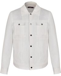 DAVID WEJ - Hugo Linen Trucker Jacket - Lyst