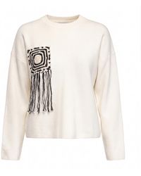 Tantra Spain Sl - Knitted Sweater With Pocket And Crochet Detail - Lyst