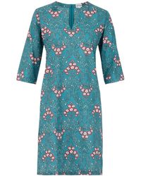 Antra Designs - The Teal Tunic Dress - Lyst