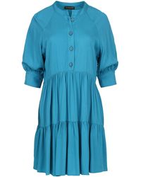 Conquista - Loose Dark Ruffle Dress - Lyst