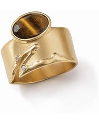 Rare Matters Jewelry - Brilliance Tiger's Eye Gemstone Statement Ring - Lyst