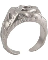 LINYA JEWELLERY - Deka Amorphous Rectangular Matte Ring - Lyst