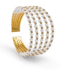 Saachi - Beaded Pearl Cuff Bracelet - Lyst